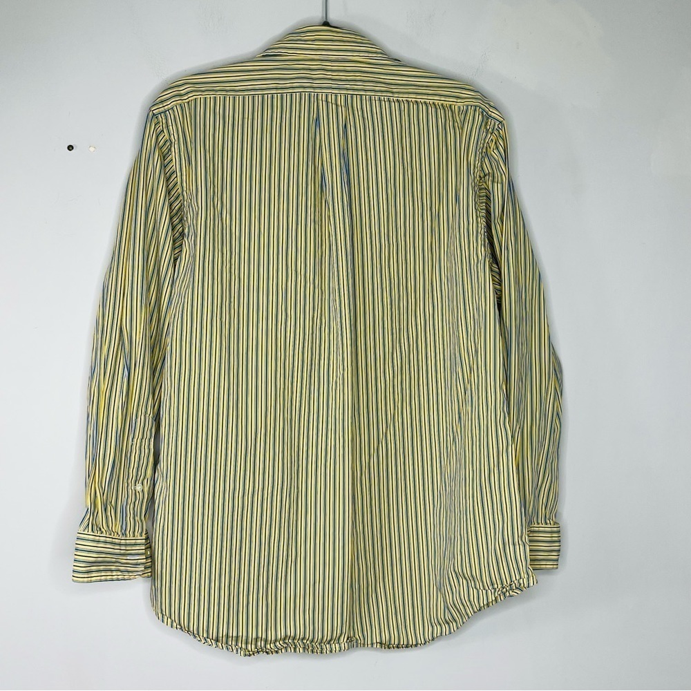 Polo Ralph Lauren Size 16.5 Custom Fit Yellow Stripe Button Down Shirt - Picture 5 of 5